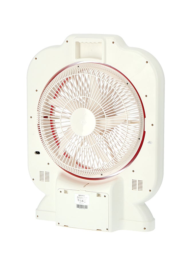 12 Inch Rechargeable Box Fan With LED Night Light KNF111 White/Pink