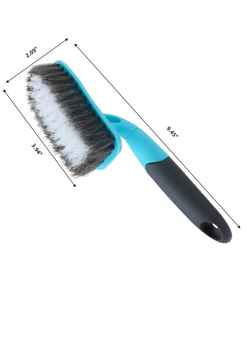 Scrub Brush for Cleaning with Long Handle, Medium Firm Brush Bathroom Cleaning Supplies and Bathtub Cleaner and Shower Cleaning Brush, Multi-Scene Use for Kitchen Brush or Carpet Brush 2-Pack