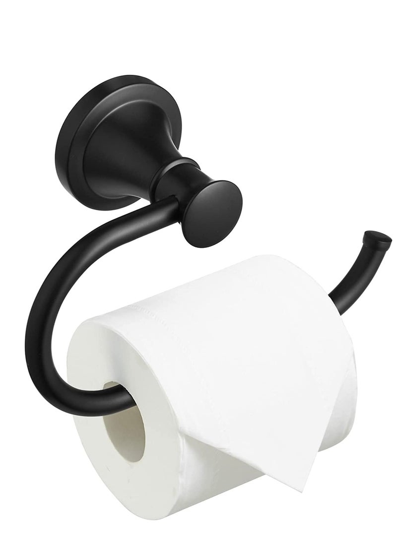 Matte Black Toilet Tissue Paper Holder Matte Black Bathroom Accessories Toilet roll Paper Hanger, Wall Mounted, Rustproof