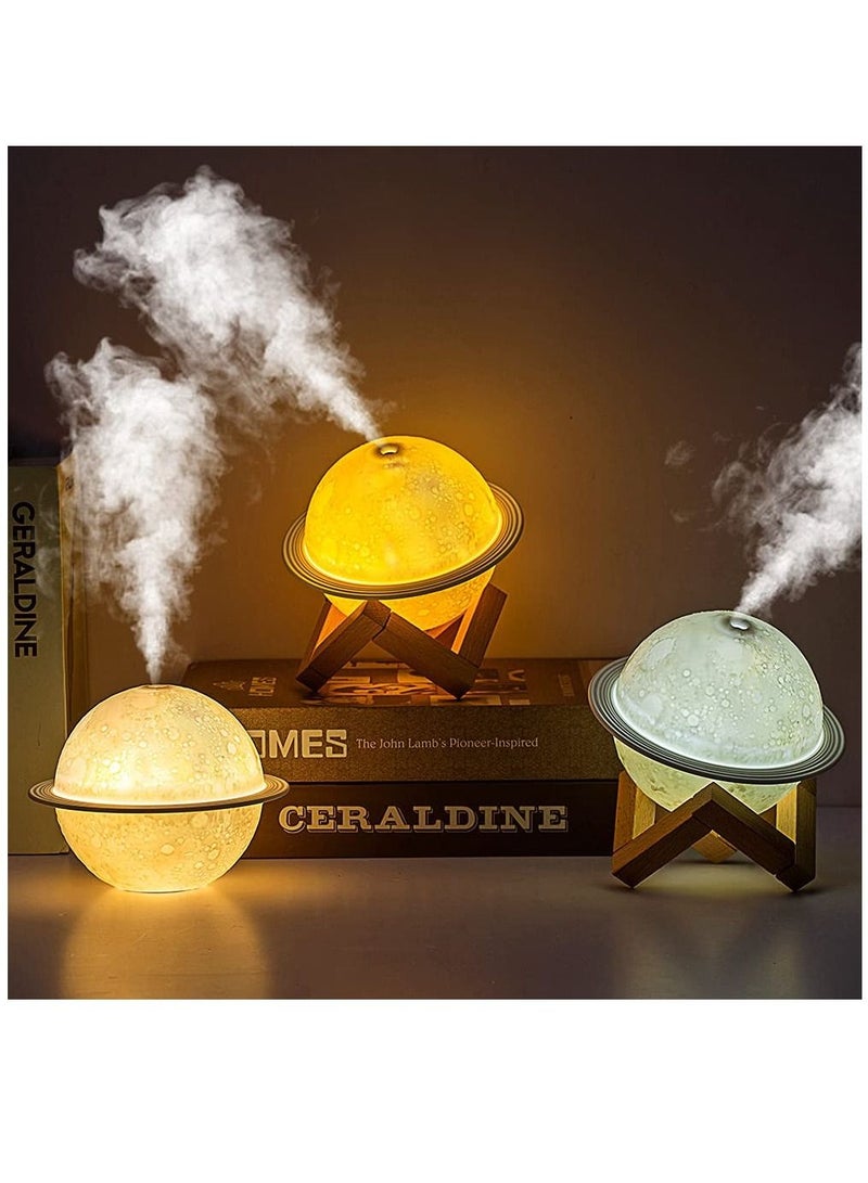 Moonlight Mini Humidifier, Cool Mist Humidifier with USB 3 Colours LED Night Light for Bedroom, Children's Bedroom, Desk, Silent