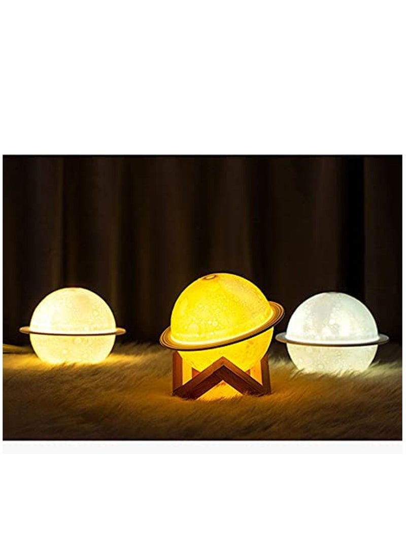 Moonlight Mini Humidifier, Cool Mist Humidifier with USB 3 Colours LED Night Light for Bedroom, Children's Bedroom, Desk, Silent