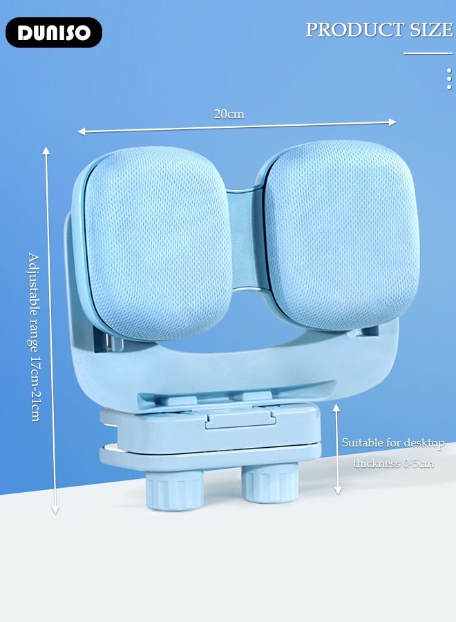 Kids Sitting Posture Corrector and Ergonomic Desk Writing Posture Corrector, ABS Present Height Good Stability Posture Corrector, Detachable Nap Pillow with Holder for Kids