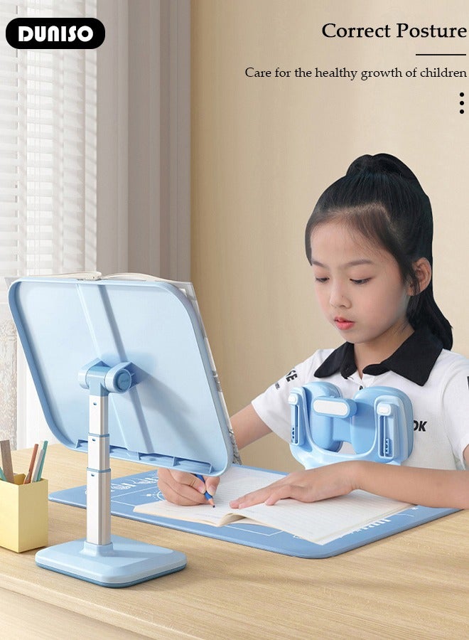 Kids Sitting Posture Corrector and Ergonomic Desk Writing Posture Corrector, ABS Present Height Good Stability Posture Corrector, Detachable Nap Pillow with Holder for Kids