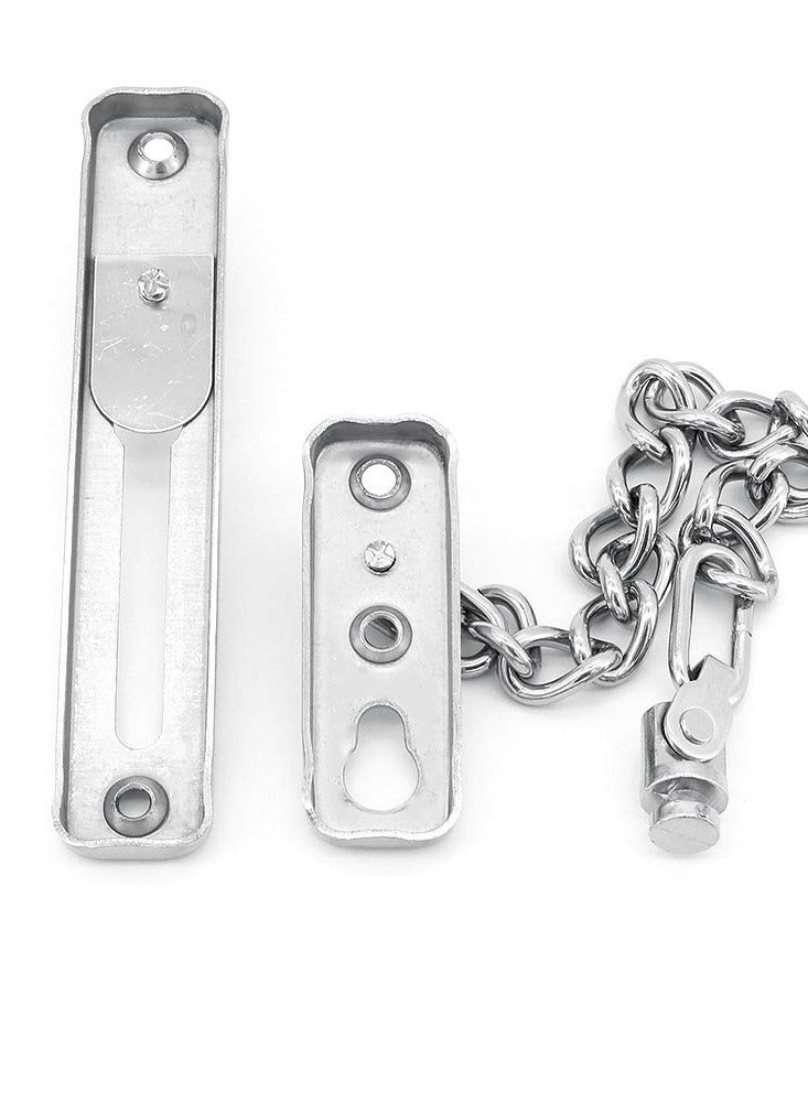 Stainless Steel Anti-Theft Chain, Safety Chain Thicker Door Chain Lock Security Chain Door Buckle Room Door Anti-Theft Buckle for Home Apartment Bedroom