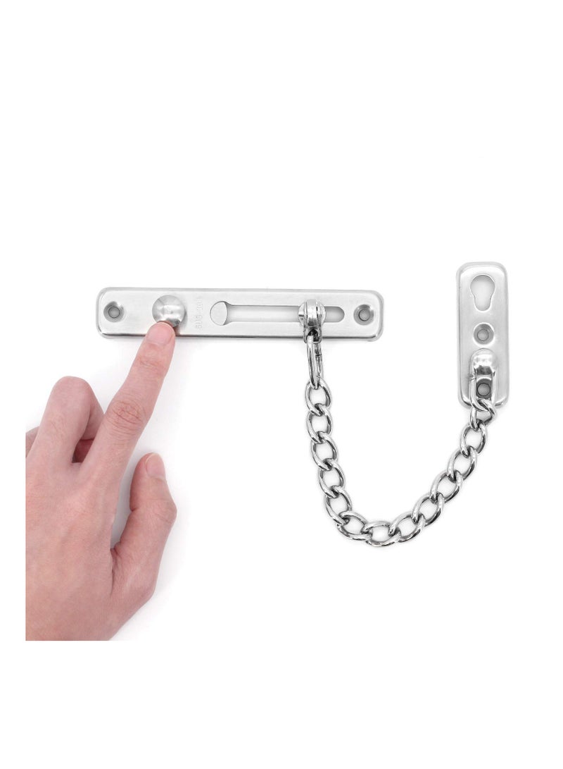 Stainless Steel Anti-Theft Chain, Safety Chain Thicker Door Chain Lock Security Chain Door Buckle Room Door Anti-Theft Buckle for Home Apartment Bedroom