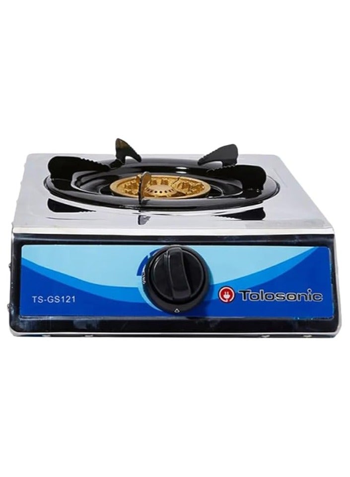 Tolosonic Single Burner Stainless Steel Cooktop, Highly efficient Blue Flame, (TS-GS121)