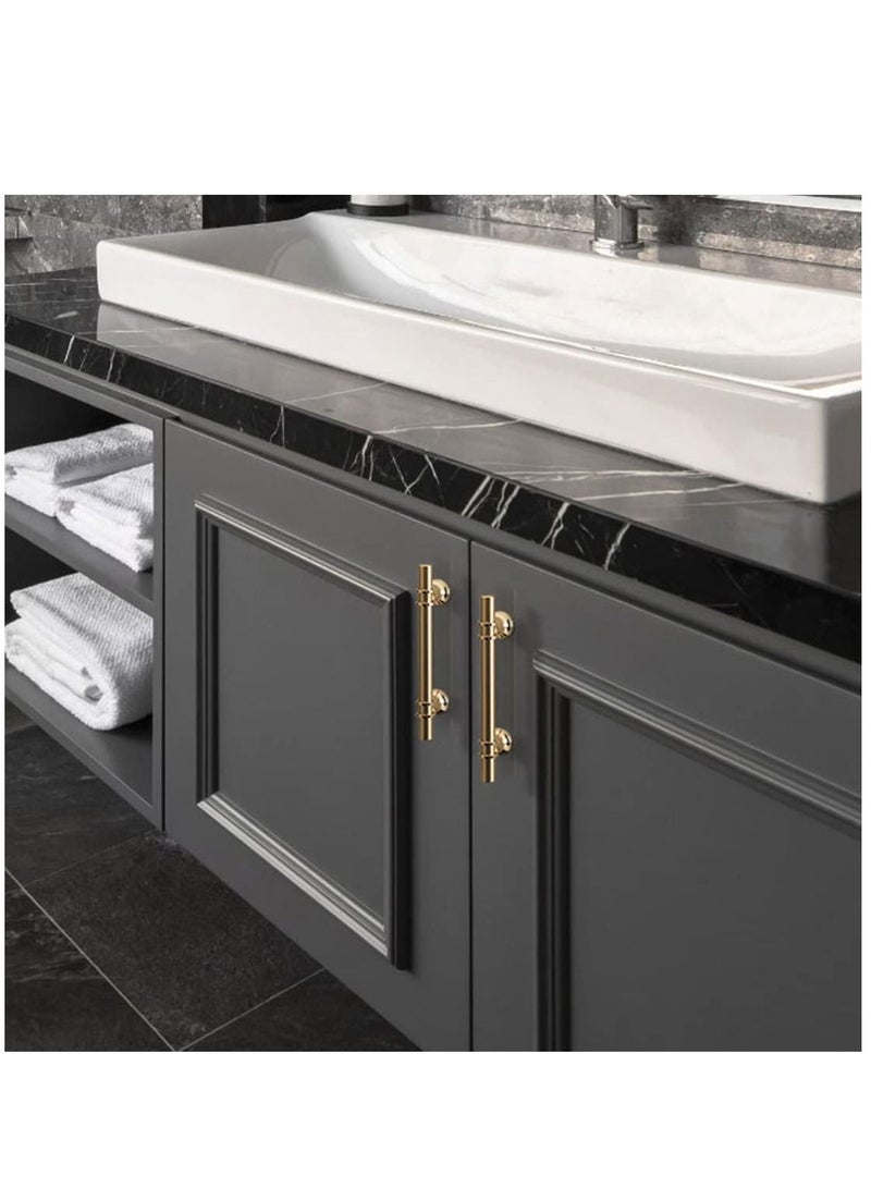 Kitchen Wardrobe Handles with Screws Zinc Alloy Cabinet Cupboard Handle Pull Handle Door Handle Set for Kitchen Drawer Bedroom Furniture 2PCS 160mm