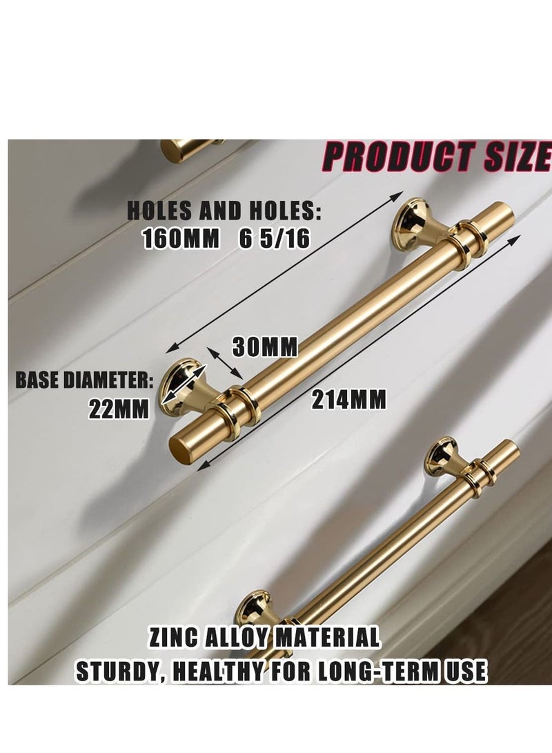 Kitchen Wardrobe Handles with Screws Zinc Alloy Cabinet Cupboard Handle Pull Handle Door Handle Set for Kitchen Drawer Bedroom Furniture 2PCS 160mm