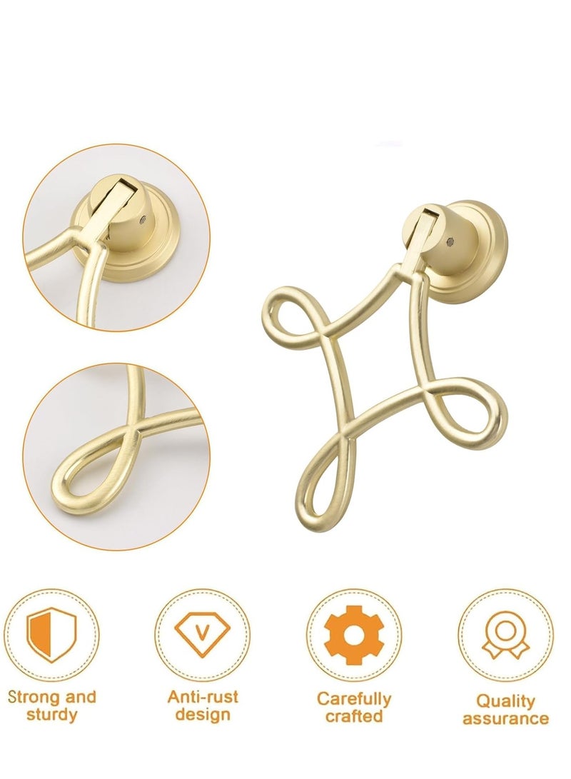 Chinese Knot Shaped Cabinet Pulls 4pcs Solid Gold Pendant Handles Knob Zinc Alloy Handles Knobs for Cabinets Drawer Door Furniture Decorative