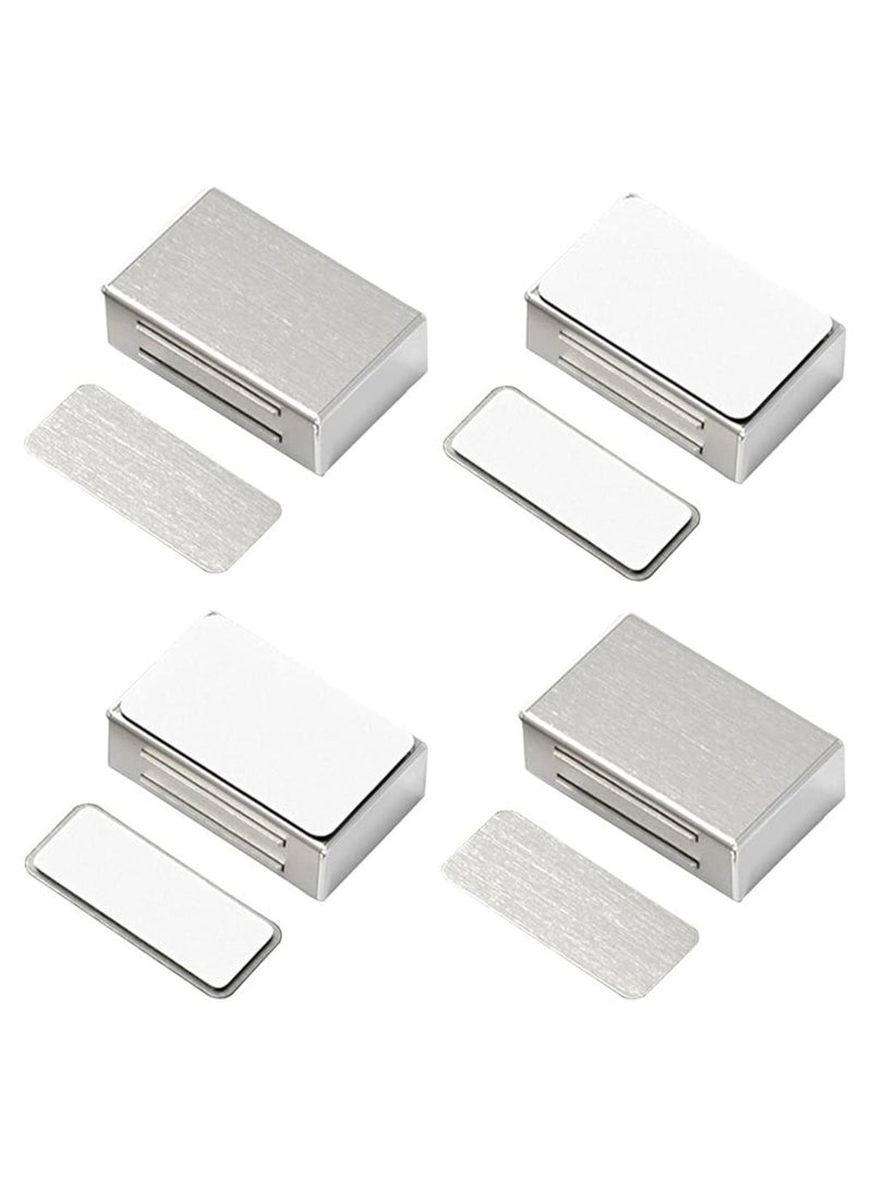 4 Pack Magnetic Door Locks Strong Cabinet Door Magnetic Lock Stainless Steel Kitchen Magnetic Lock