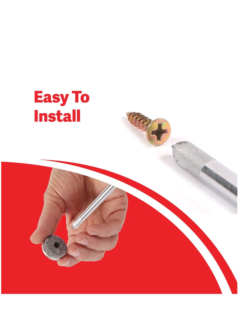 Furniture Felt Pads 22MM Diameter Felt Pads for Furniture Feet 5MM Thick Chair Leg Floor Protectors Furniture Pads with Easy Screw Installation are Ideal Floor Protector Pads