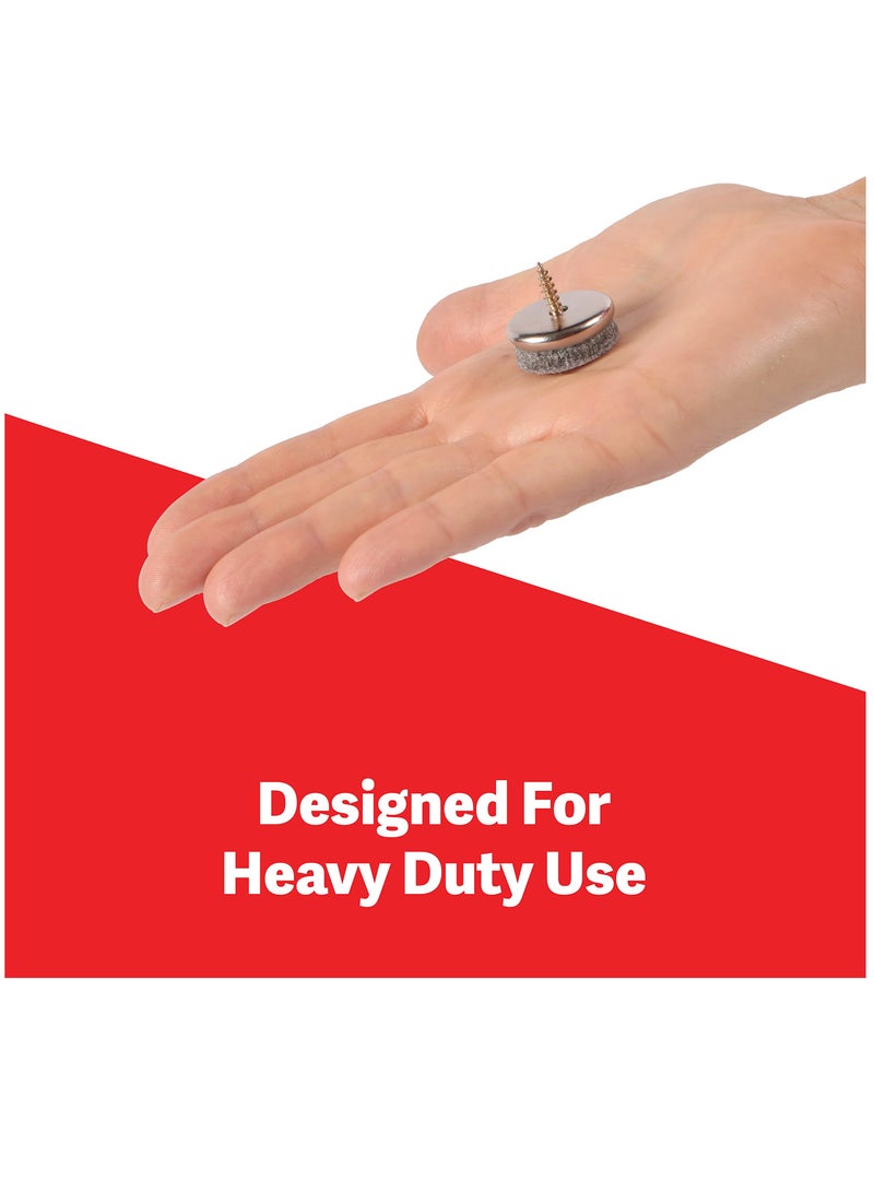 Furniture Felt Pads 22MM Diameter Felt Pads for Furniture Feet 5MM Thick Chair Leg Floor Protectors Furniture Pads with Easy Screw Installation are Ideal Floor Protector Pads