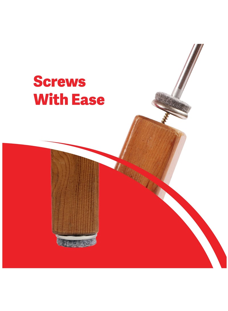 Furniture Felt Pads 22MM Diameter Felt Pads for Furniture Feet 5MM Thick Chair Leg Floor Protectors Furniture Pads with Easy Screw Installation are Ideal Floor Protector Pads