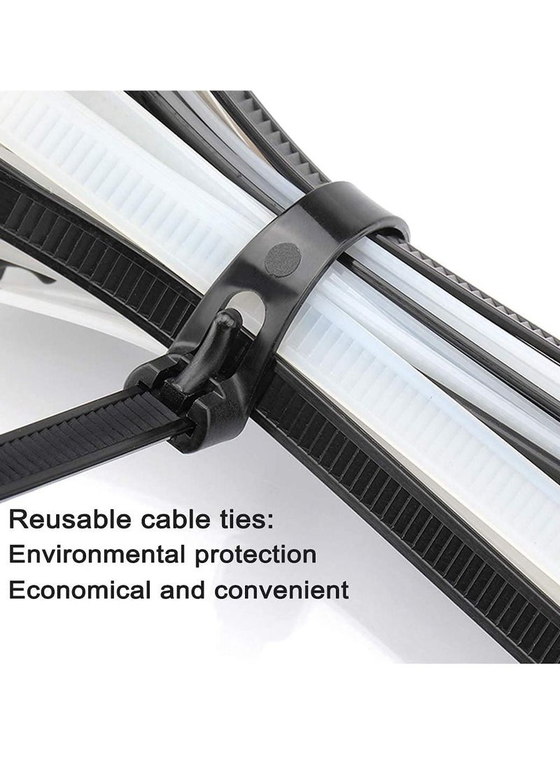 Reusable Zip Ties Heavy Duty Zip Tie Thick Black Cable Ties Reusable 100 Pack 50lb Tensile Strength Nylon Cable Wire Ties for Multi-Purpose Use Indoor And Outdoor Plastic Tie Wire 12 Inch