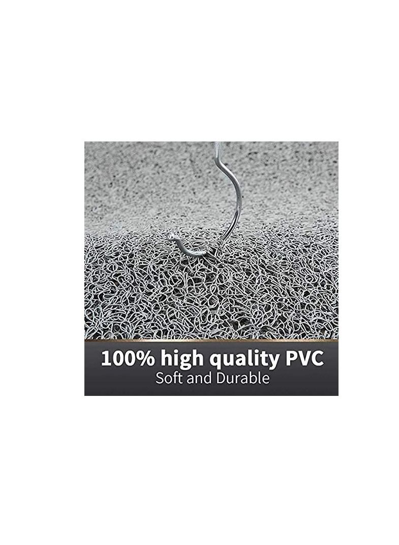 Soft Textured Bath, Shower, Tub Mat, 24x16 Inch, Phthalate Free, Non Slip Comfort Bathtub Mats with Drain, PVC Loofah Bathroom Mats for Wet Areas, Quick Drying(Grey)