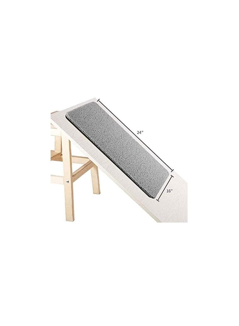 Soft Textured Bath, Shower, Tub Mat, 24x16 Inch, Phthalate Free, Non Slip Comfort Bathtub Mats with Drain, PVC Loofah Bathroom Mats for Wet Areas, Quick Drying(Grey)
