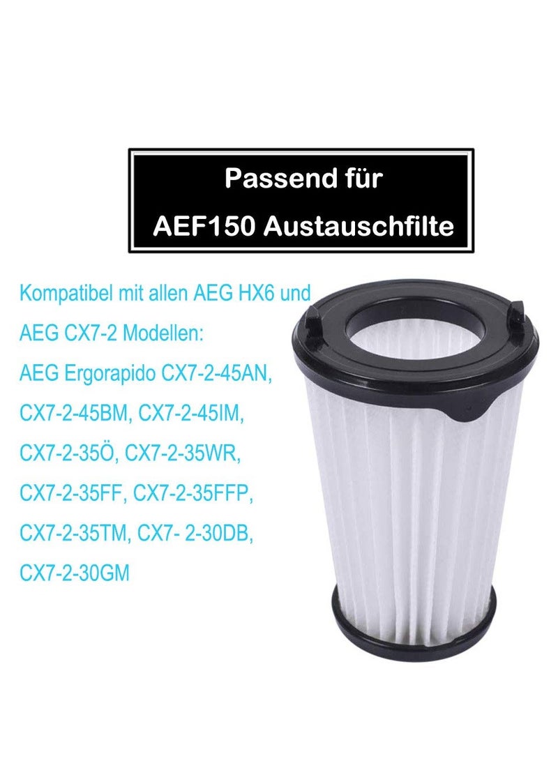 Replacement Filters with AEG Ergorapido Vacuum Cleaner,HEPA Fabric Vacuum Filter for AEG CX7 CX7-2 AEF150 Vacuum Cleaner(4-Pack)