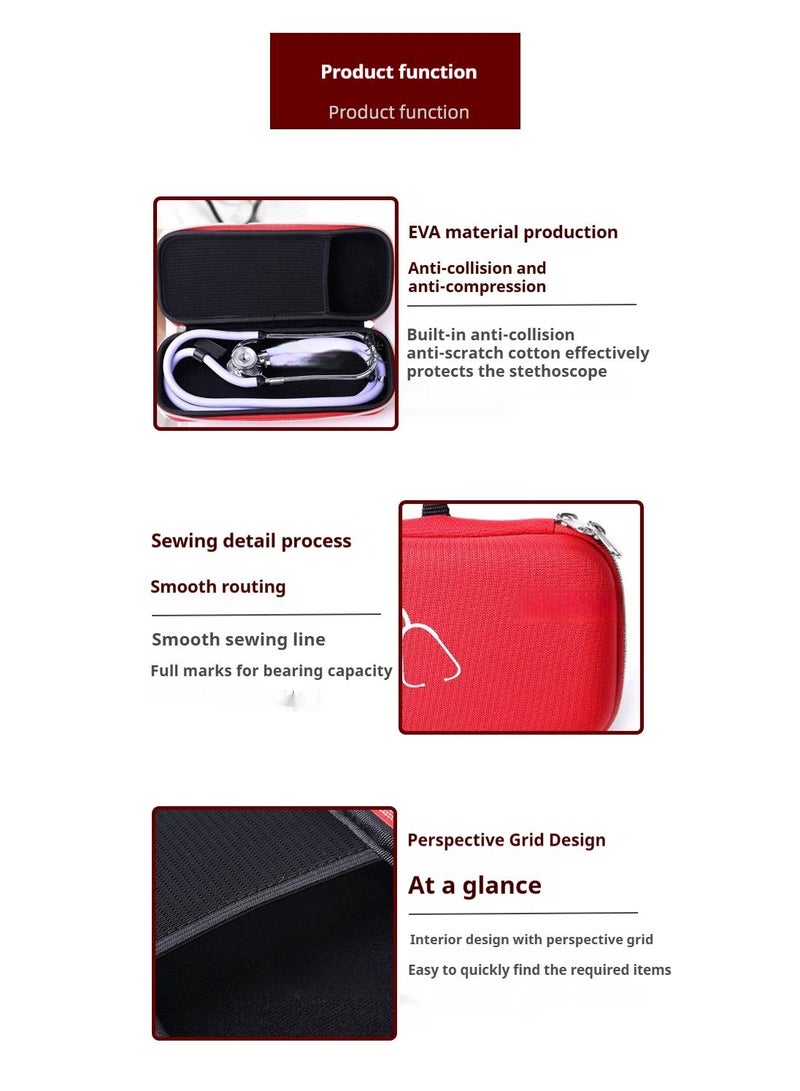 Portable Stethoscope EVA Storage Case