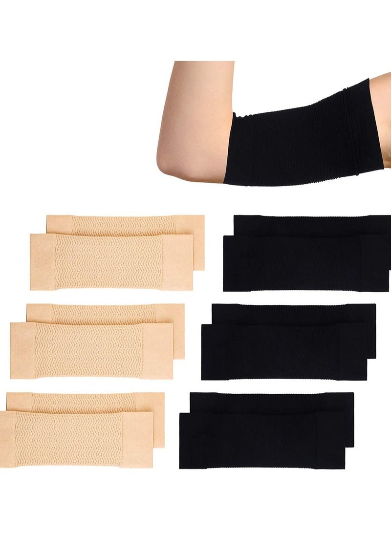 6 Pairs Arm Shapers Set Upper Compression Sleeve Slimming Warps Shaper for Woman Cooling Sleeves Cover Sun Wraps