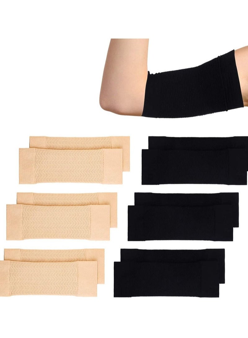 6 Pairs Arm Shapers Set Upper Compression Sleeve Slimming Warps Shaper for Woman Cooling Sleeves Cover Sun Wraps