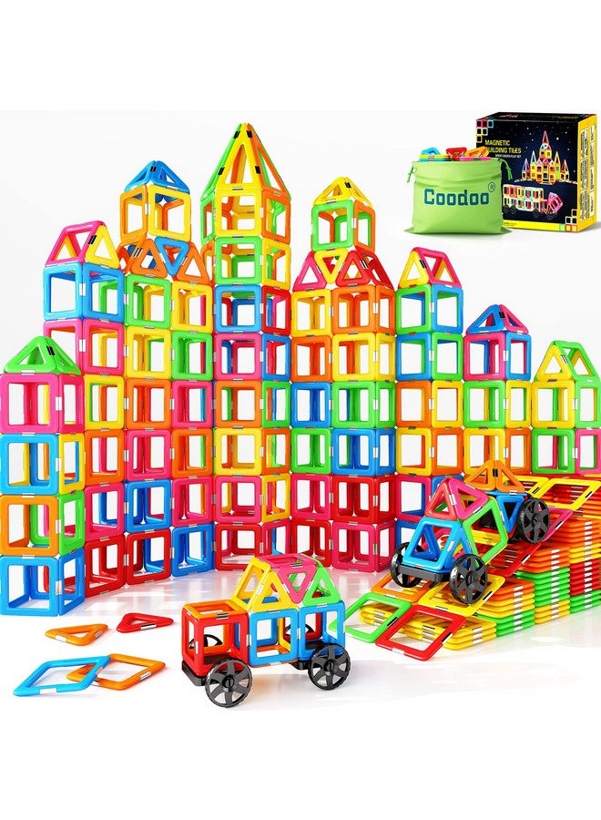 Magnetic Tiles With 2 Cars Magnetic Toys For 3 4 5 6 7 8+ Year Old Boys Girls, Magnetic Blocks Building Set For Toddlers Stem Creativity Educational Toys For Kids Age 3-6