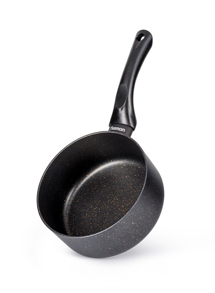 Saucepan with Glass Lid 1.5L, TouchStone Non-Stick Coating Aluminum Saucepan 16x8cm Forde Series