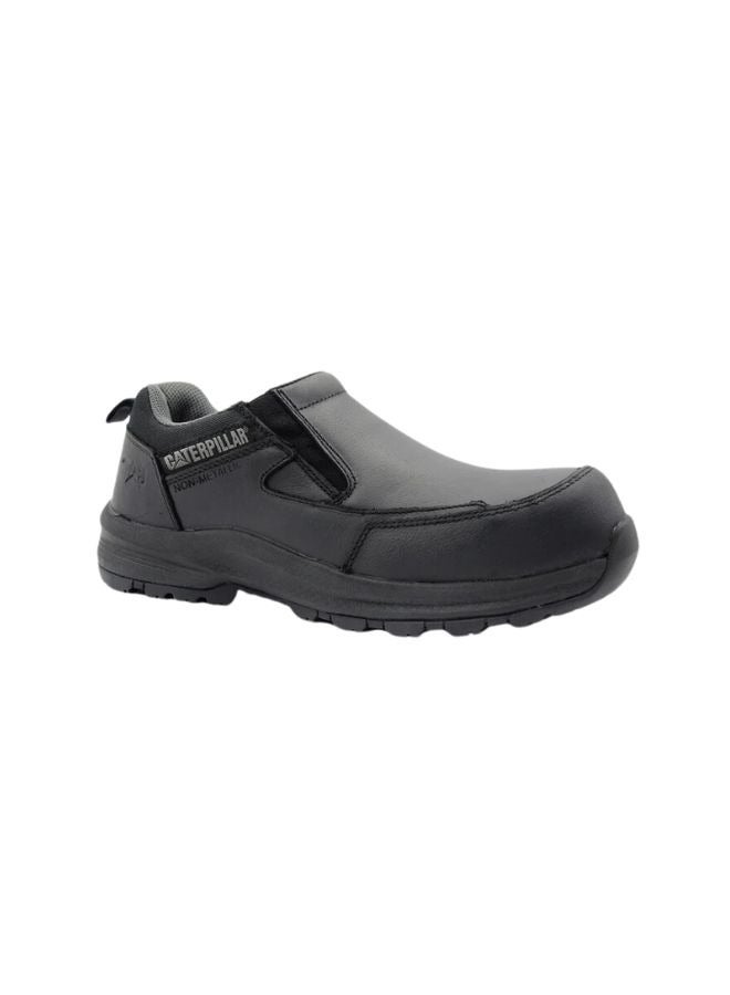 CAT ELMORE LTHR P726005 Men's Safety Shoes: Oil & Slip Resistant, Antibacterial, Easy Wear Loop