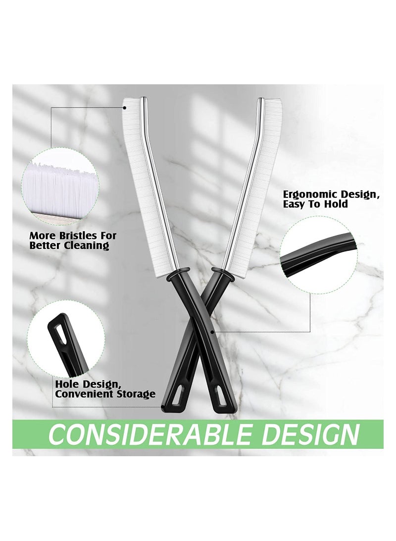 4 Pcs Grout Cleaner Scrub Brush Deep Tile Joints Grout Brush for Cleaning Showers Bathtubs Kitchens Bathroom Floor Nylon Bristle Multi Surface Around Scrubber Household Cleaning Tool