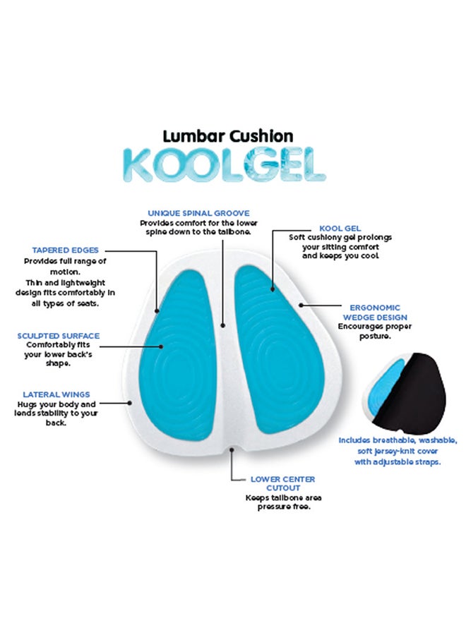 Lumbar Koolgel Cushion  Cooling & Soothing Comfort