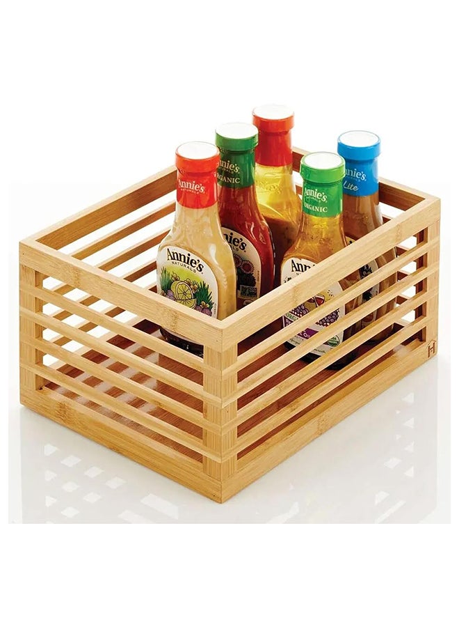 HomePro Bamboo Storage Box Versatile Eco-Friendly Organizer and Storage Solution for Wardrobe Closet and Picnic Essentials Enhancing Aesthetic Appeal While Meeting Your Storage Needs