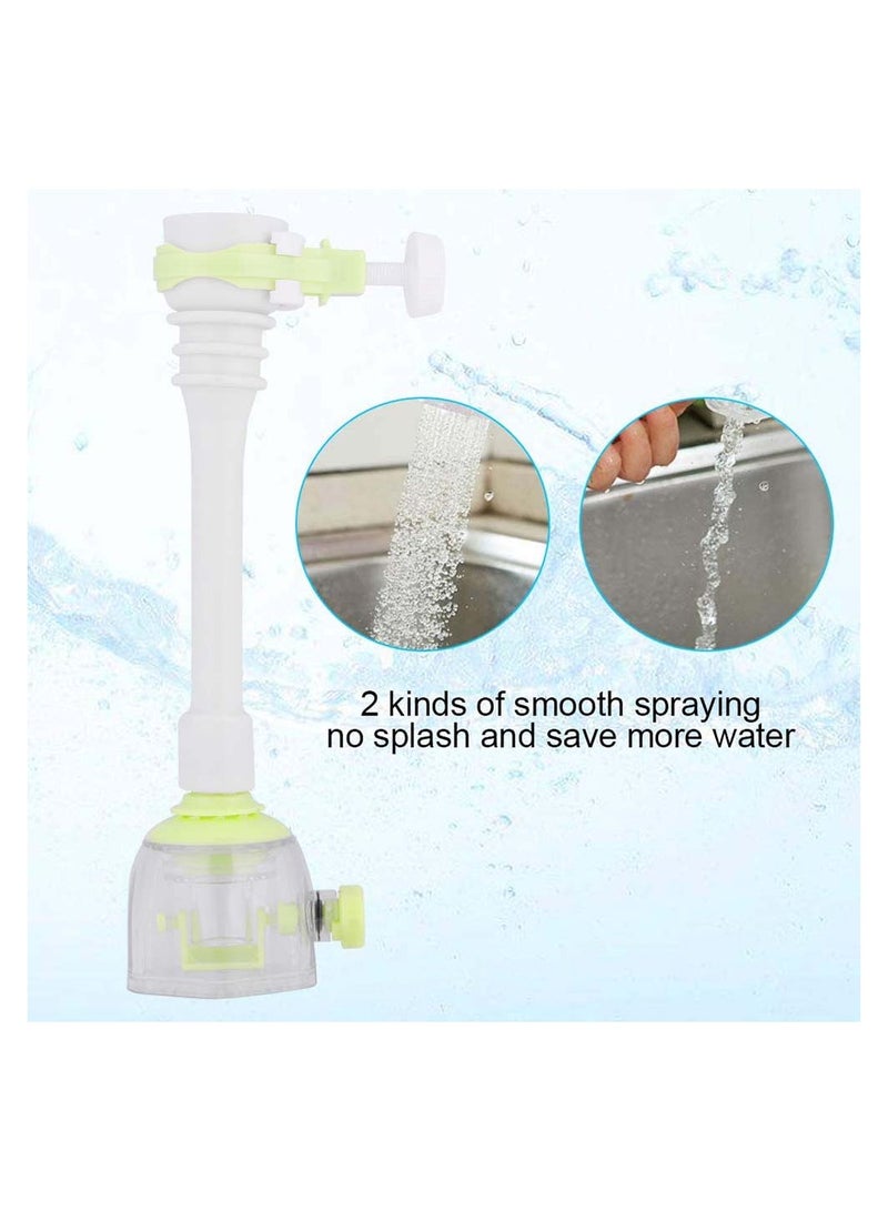 Faucet Nozzle Rotary Water Saving Kitchen Tap Anti Splash Spout Extension Extender Hose Aerator Filter Sprayer Sink Attachment Economizer Bathroom Household 4Pcs