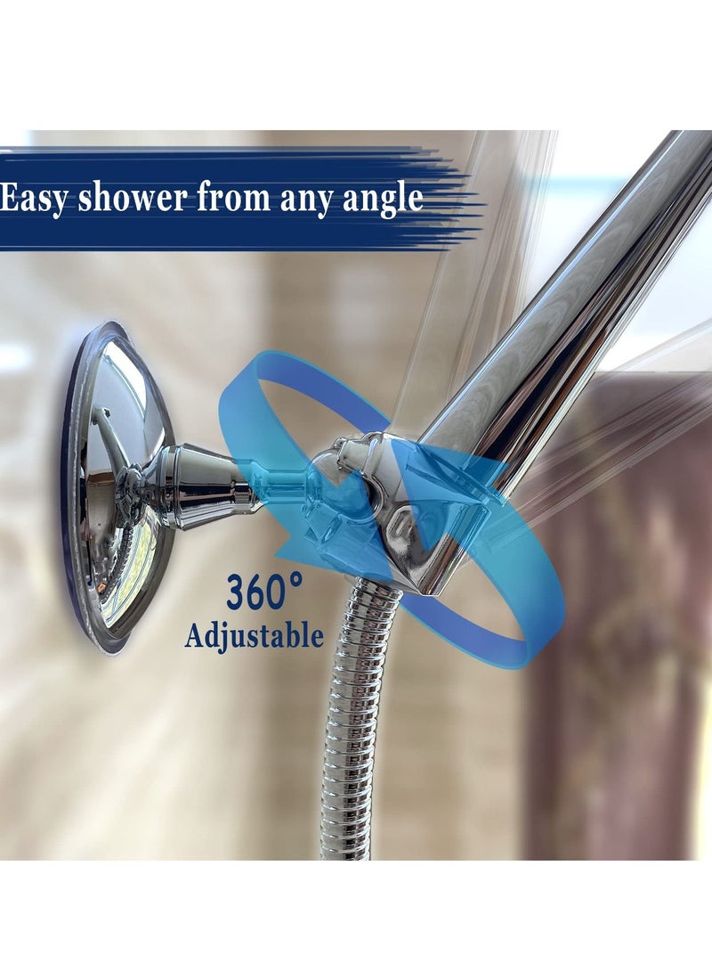 Shower Head Holders,360°Rotation Adjustable Shower Bracket,Adjustable Removable Shower Head Mount, Vacuum Suction Cup