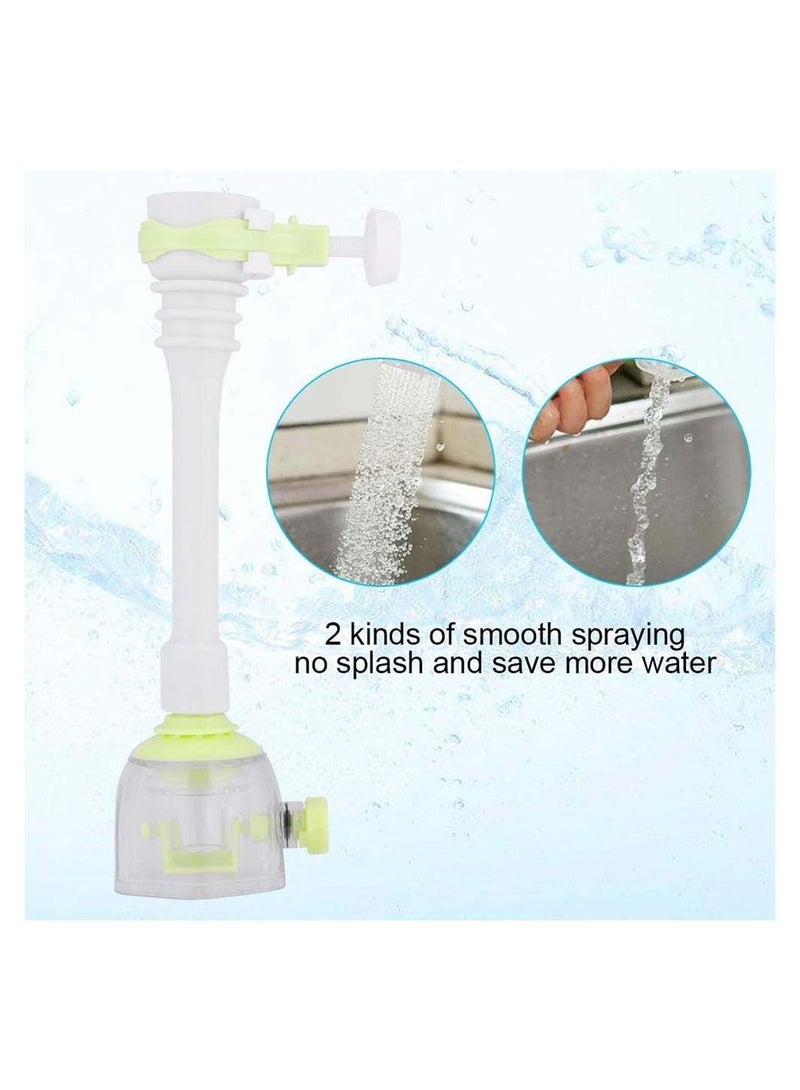 Faucet Nozzle Rotary Water Saving Kitchen Tap Anti Splash Spout Extension Extender Hose Aerator Filter Sprayer Sink Attachment Economizer Bathroom Household 4Pcs