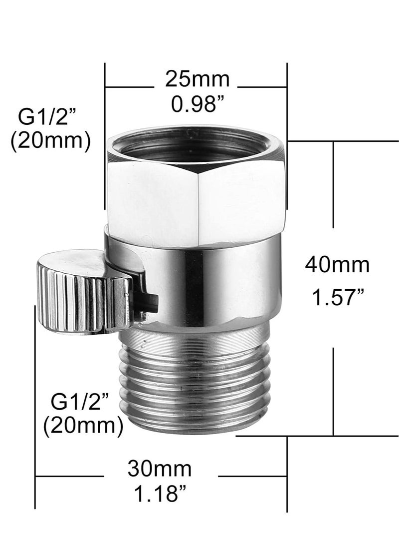 Shower On Off Valve, Brass Shower Head Hose Adapter, Faucet Diverter Compression Shut Off Valve 1/2, KES Shower Shut Off Valve
