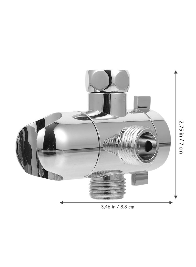 Hose Bracket for Bathroom Accessory, Shower Three-way Way Arm Inch Use Water Mounted Hardware, Three Valves Head Divider, For Rain Shower Head & Handheld Shower Head