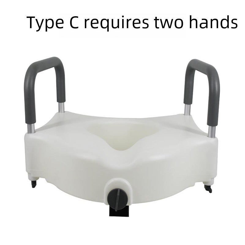 Elevated Toilet Seat Riser with Arms for Elderly