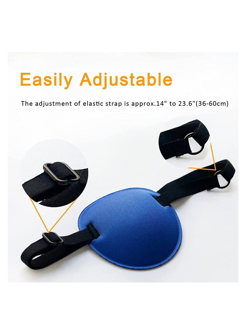 6PCS Eye Patch, Super Soft Eye Patches, Adjustable Medical Eye Patch for Adults and Kids, Amblyopia Lazy Eye Patches for Left or Right Eyes, 6 Colors