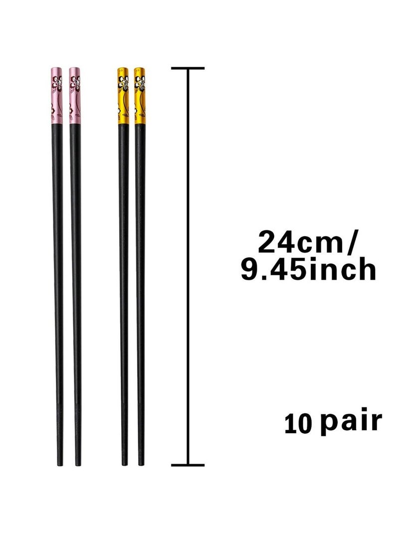 10 Pairs Of Non-Slip Chopsticks