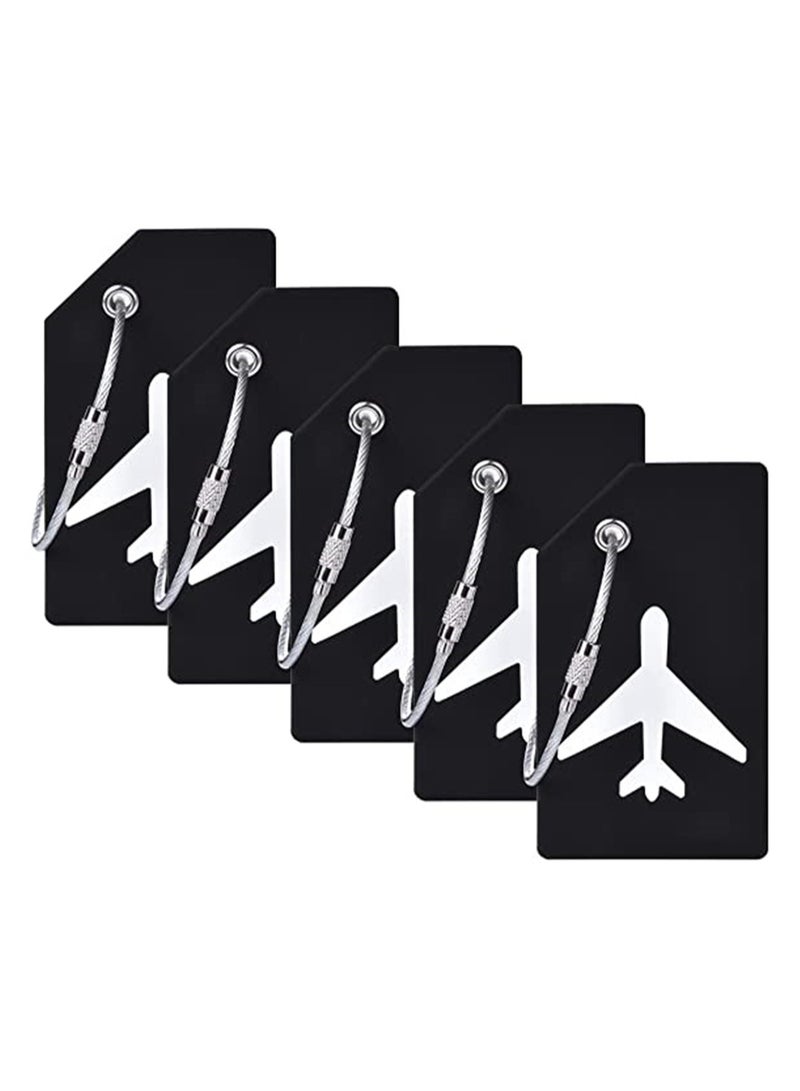 5Pcs Silicone Luggage Tag with ID Card Quick Identification Luggage Anti Loss Tag