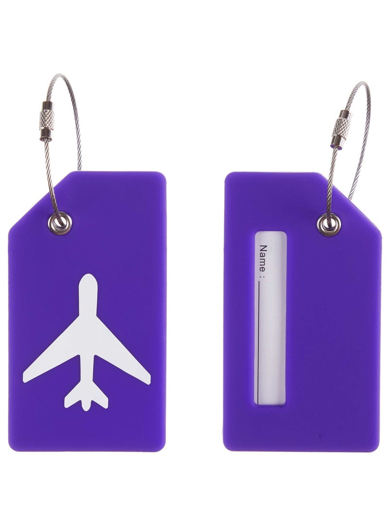 5 Pack Silicone Luggage Tag, With Name ID Card Quickly Spot Luggage Suitcase, Anti-lost Tag