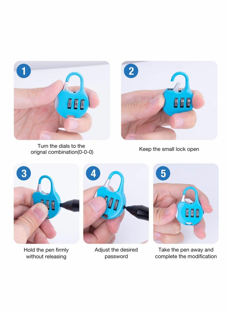 Luggage Lock Padlock Combination School Gym Locker Adjustable 3 Digit