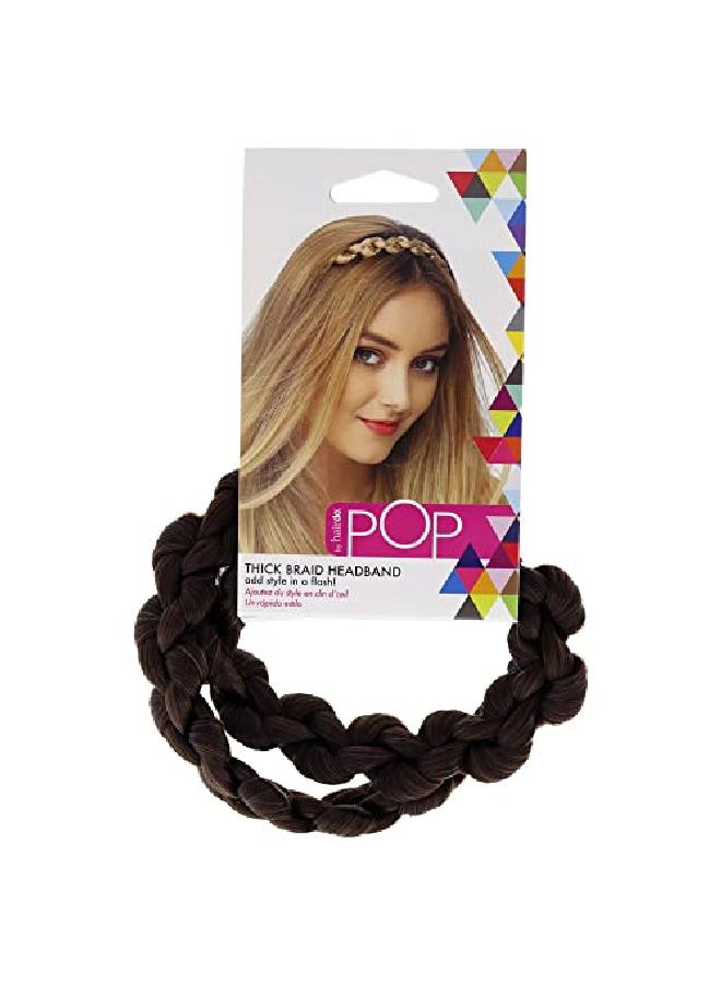 Pop Thick Braid Headband R6 30H Chocolate Copper