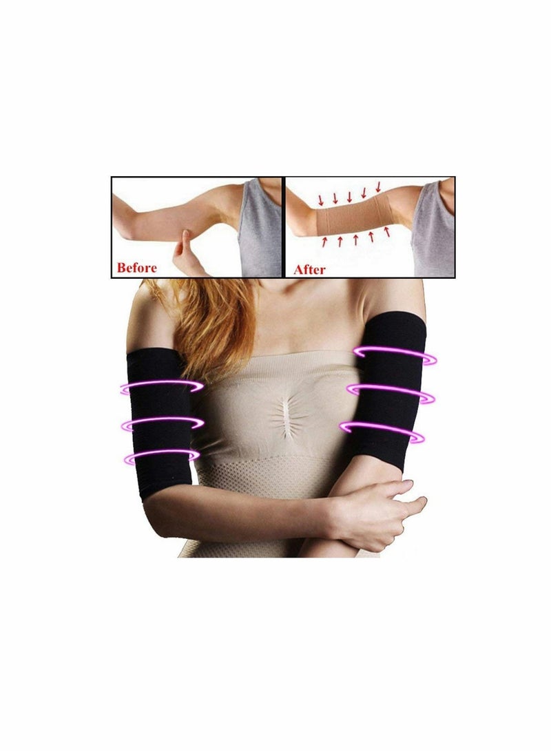 Women Ultra-thin Elastic Weight Loss Thigh Leg Massage Shaper Slimming Compression Arm Shaper Burn Fat Weight Loss Arm Arm Slimming Shaper Wrap Arm Compression Sleeve for Upper