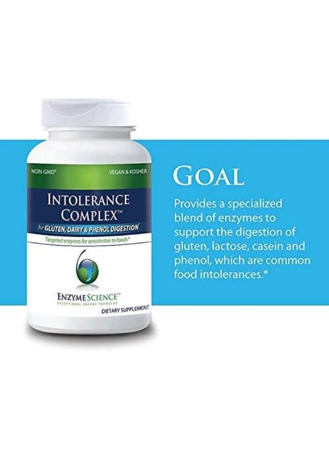 Intolerance Complex 90 Capsules Comprehensive Support For Common Digestive Sensitivities Gluten Casein Phenol Sensitivities And Complex Carbohydrates Intolerance Relief