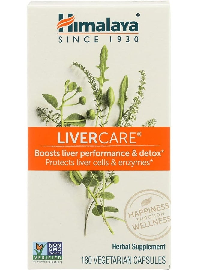 Livercare For Total Liver Support Cleanse And Detox Protects Cells & Enzymes 375 Mg 180 Capsules 90 Day Supply