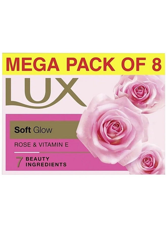 Even-Toned Glow Bathing Soap Infused With Rose & E For Superior Glow Offer Pack Of 8 X 150G