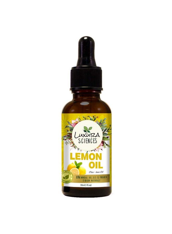 Organic Lemon Essential Oil For Skinhair And Body (100% Pure & Natural Undiluted) Therapeutic Grade Perfect For Aromatherapy Relaxation Skin Therapy & More! 30Ml