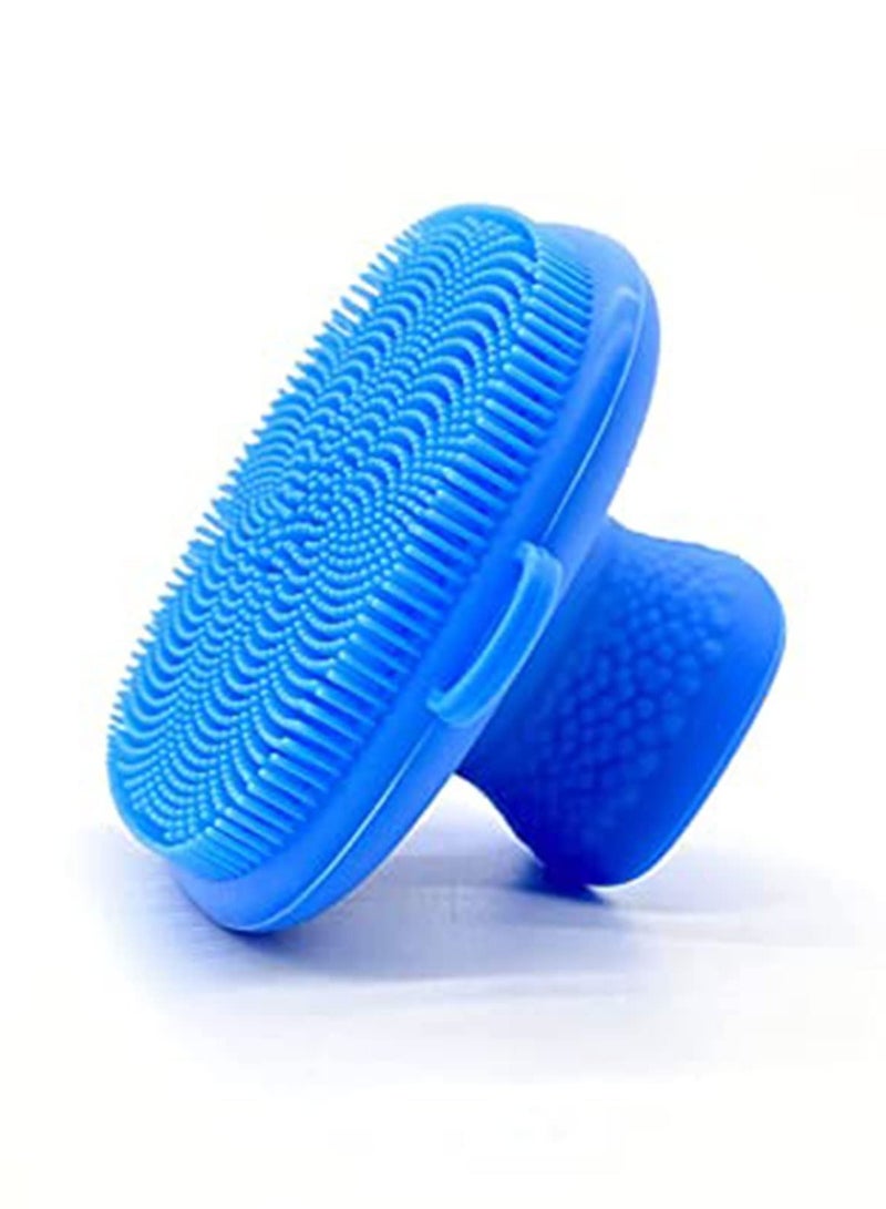 Silicone Face Scrubber Facial Cleansing Brush Silicone Face Wash Brush Manual Waterproof Cleansing Skin Care Face Brushes for Cleansing and Exfoliating Blue