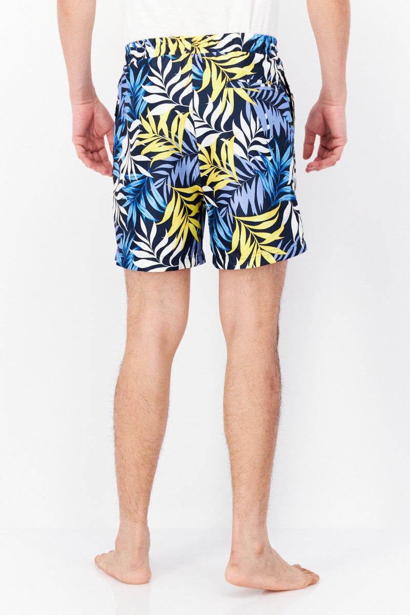 Men Allover Print Board Shorts, Blue Combo