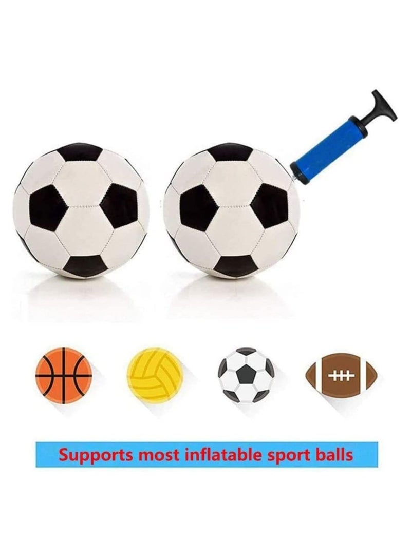 Portable Air Pump, Sports Ball Tool Inflator Ball Pump with 7 Pcs Needles, 1 Pcs Valve Adapter and 1 Pcs Air Hose for Football Basketball Volleyball Rugby Balloons Swim Inflatables ( Blue )